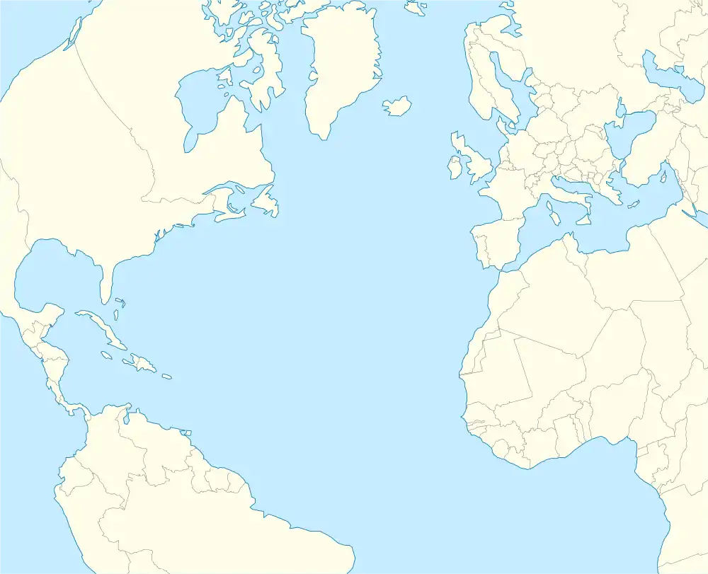 A map of the North Atlantic