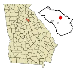 Location in Oconee County and the state of Georgia