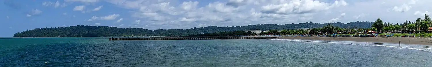 From the beach, looking south-east