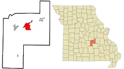Location of Rolla within County and State