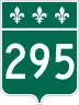 Route 295 marker