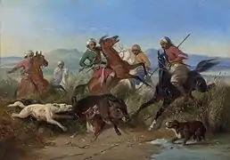 A boar hunt in Java