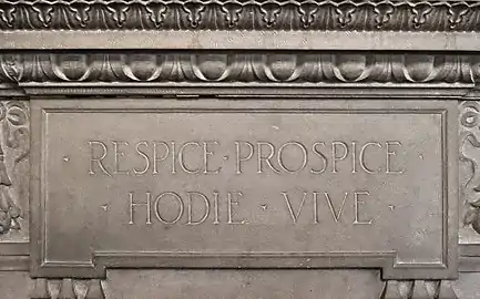 Inscription on Great Room fireplace at Willowdale Estate