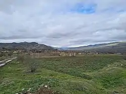 Ruined homes in the village following three decades of Armenian occupation