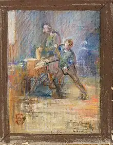 The Young Sabot Maker, "Paris, 1893", pastel and ink. Smithsonian,  SAAM-1983.95.49 1