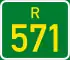 Regional route R571 shield