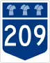 Highway 209 marker