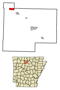 Location of Pindall in Searcy County, Arkansas.