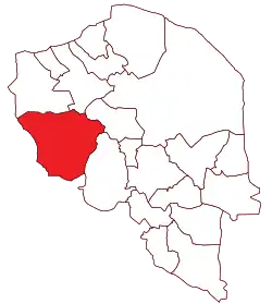 Location of Sirjan County in Kerman province