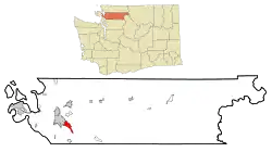 Location of Big Lake, Washington