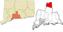 Meriden's location within the South Central Connecticut Planning Region and the state of Connecticut