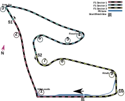 Layout of the Red Bull Ring