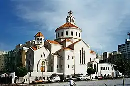 Saint Gregory the Illuminator – Saint Elie (Eghishe) Armenian Catholic Cathedral (1909) in downtown Beirut, Lebanon