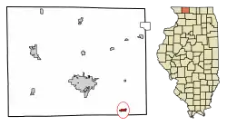Location of German Valley in Stephenson County, Illinois.