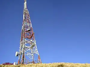 The Sugarloaf Communications tower stands 121&nbsp;m high.