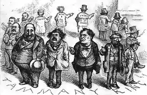 Image 8Thomas Nast depicts the Tweed Ring: "Who stole the people's money?" / "'Twas him." (from Political cartoon)