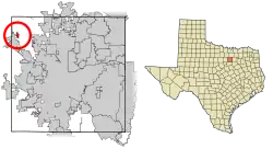 Location of Pelican Bay in Tarrant County, Texas