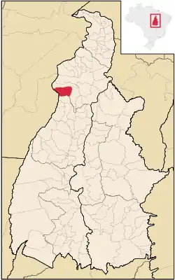 Location in Tocantins state