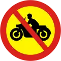 No entry for motorcycles