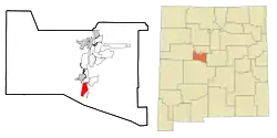 Location of Jarales, New Mexico