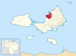 Location in Nueva Esparta