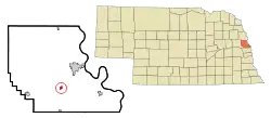 Location of Kennard, Nebraska