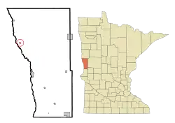 Location of Kent, Minnesota