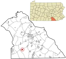 Location in York County and the state of Pennsylvania.