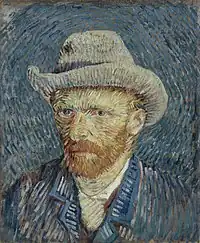 Self-Portrait with Grey Felt Hat, Winter 1887/88 Oil on canvas, 44 × 37.5&nbsp;cmVan Gogh Museum, Amsterdam (F344)
