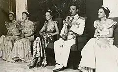 Geraldine and the Princesses wearing the Oak leave Tiaras