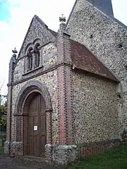 Le porche du XIXe&nbsp;siècle de l'église