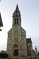 Église Saint-Clair (Réguiny) : la façade.