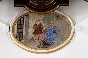 Médaillon de la libération de saint Pierre.