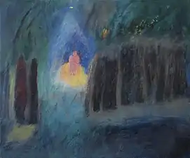 L'Esprit de la Terre-Mère, acrylique sur toile, 46x61cm, Noël 2016.