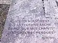 Épitaphe de Félix Arvers à Cézy.