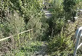 L'accès vers la gare,mi-octobre 2017.