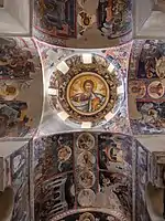 Fresques de la coupole du catholicon du Monastère de Kaisariani, XVIe siècle.