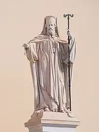 Statue du patriarche Grégoire V à l'Université d'Athènes