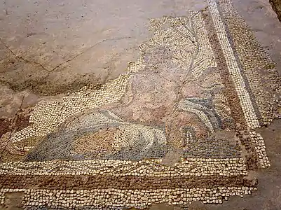 Détail d'une mosaïque de la village.