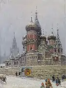 Cathédrale Saint-Basile en hiver, 1908.