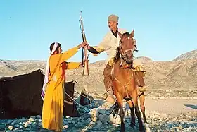 Possible Darashouri, bai, monté par un chasseur Kachkaï