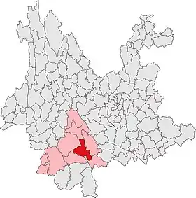 Localisation de Níng'ěr hānízú yízú Zìzhìxiàn