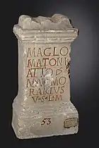 Autel du IIe&nbsp;siècle découvert lors de la construction du Pont-Canal