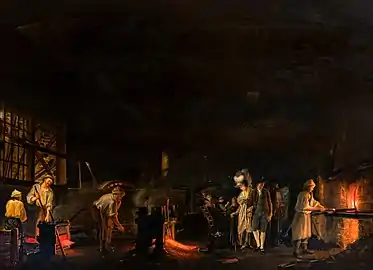 La Visite de la forge 1771 - Louis-Bernard Coclers