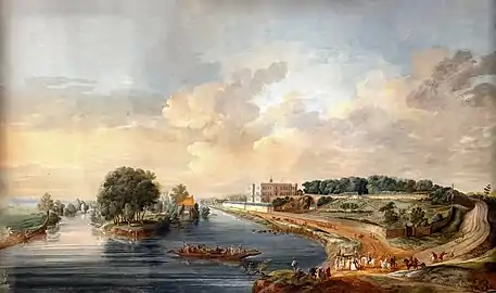 Vue du château du duc d'Aiguillon à Veretz Henri-Joseph Van Blarenberghe