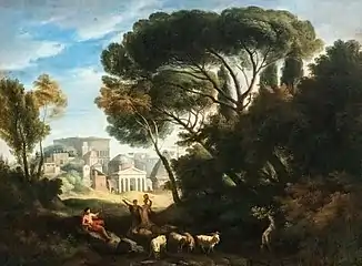 Paysage romain auteur anonyme du XVIIIe&nbsp;siècle