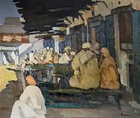 Restaurant de plein air dans le souk, Rabat - Louis Morère