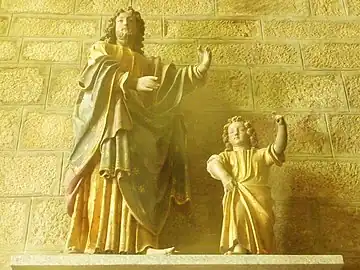 Statues de saint Joseph et Jésus (XVIIe&nbsp;siècle).
