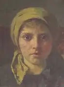 Orfana di guerra (Orphelin de guerre), 1926, huile sur panneau, collection privée.