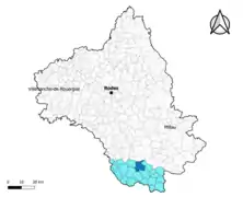 Montlaur dans l'intercommunalité en 2020.